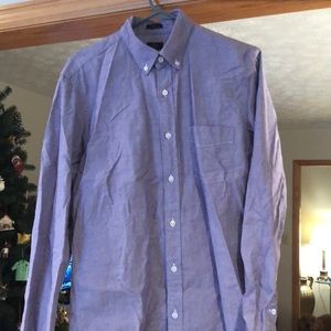 Slim fit purple long sleeve J crew button up
